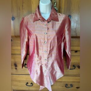 Women's Pink Button-Up Shirt